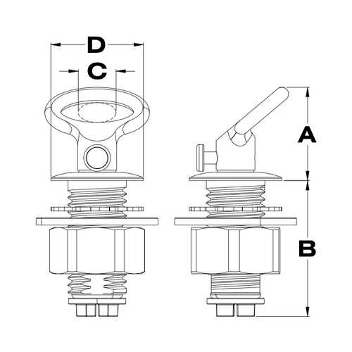 Fender Lock, Underdeck Mount 2