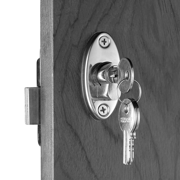 Lounge Swing Door Deadbolts, with Lock, Surface Mount